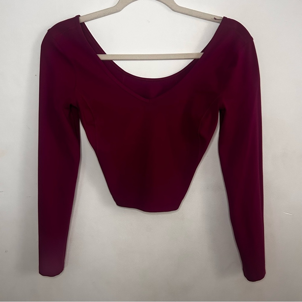 lululemon athletica Deep Red Long Sleeve Top